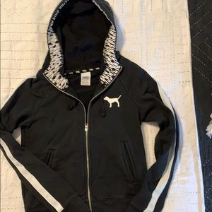 Pink brand zip up hoodie